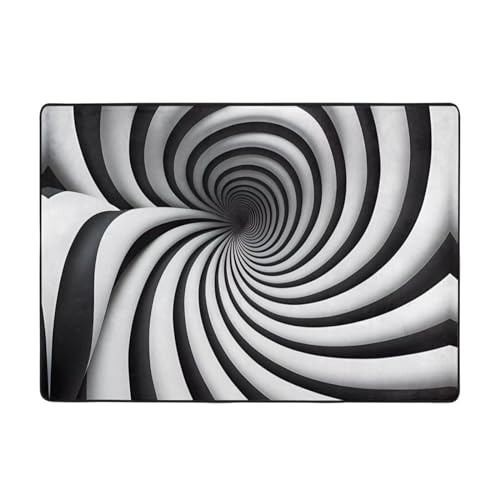 GIF Spiral-Teppich mit optischer Täuschung, 203 x 147 cm, bequem, weich, verschleißfest, rutschfest, geeignet für Schlafzimmer, Wohnzimmer und andere Szenen. von Zuroj