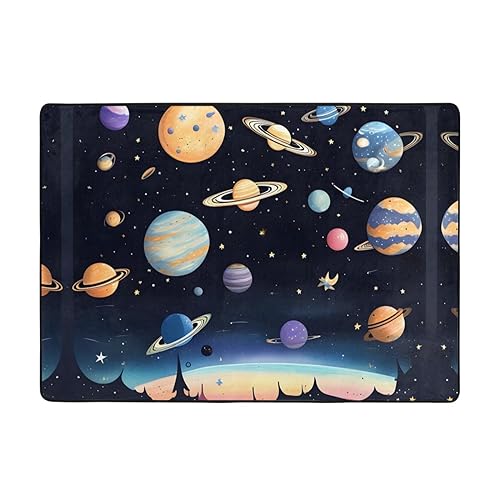 Saturn Jupiter Earth Teppich, 203 x 147 cm, bequem, weich, verschleißfest, rutschfest, geeignet für Schlafzimmer, Wohnzimmer und andere Szenen. Saturn Jupiter Earth Teppich, 203 x 147 cm, bequem, weich, verschleißfest, rutschfest, geeignet für Schlafzimmer, Wohnzimmer und andere Szenen. von Zuroj