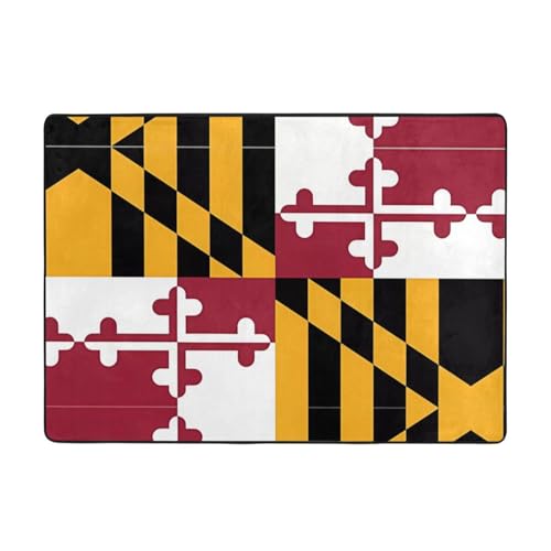 Teppich Flagge von Maryland, 203 x 147 cm, bequem, weich, verschleißfest, rutschfest, geeignet für Schlafzimmer, Wohnzimmer und andere Szenen. Teppich Flagge von Maryland, 203 x 147 cm, bequem, weich, verschleißfest, rutschfest, geeignet für Schlafzimmer, Wohnzimmer und andere Szenen. von Zuroj