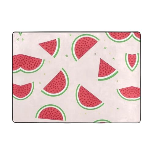 Wassermelonen-Teppich, 203 x 147 cm, bequem, weich, verschleißfest, rutschfest, geeignet für Schlafzimmer, Wohnzimmer und andere Szenen. Wassermelonen-Teppich, 203 x 147 cm, bequem, weich, verschleißfest, rutschfest, geeignet für Schlafzimmer, Wohnzimmer und andere Szenen. von Zuroj