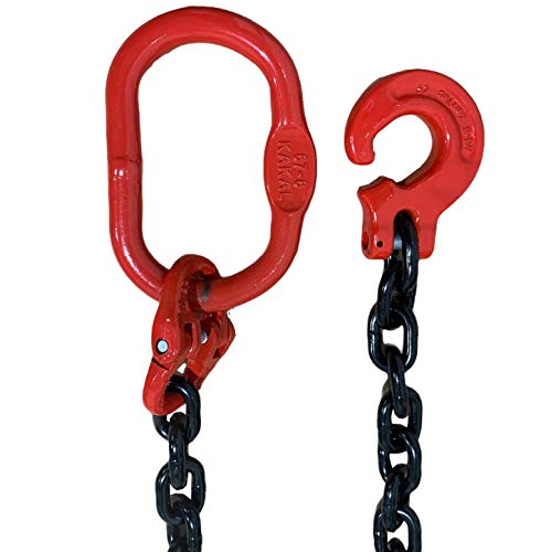 Forstkette Rückekette Chokerkette 8mm 4000kg 2-5 Meter Güteklasse 8 Rundstahlkette (2,5 Meter) von ZurrTec