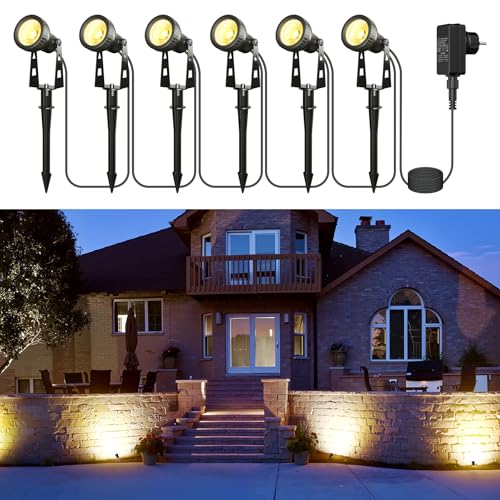 Zuske Gartenbeleuchtung LED Außen, 49FT/15m 6-in-1 Gartenleuchten mit Stecker, Gartenstrahler IP65 wasserdicht Wegbeleuchtung Bodenstrahler für Garten Terrasse Rasen Hof Einfahrt Partei Zuske Gartenbeleuchtung LED Außen, 49FT/15m 6-in-1 Gartenleuchten mit Stecker, Gartenstrahler IP65 wasserdicht Wegbeleuchtung Bodenstrahler für Garten Terrasse Rasen Hof Einfahrt Partei von Zuske