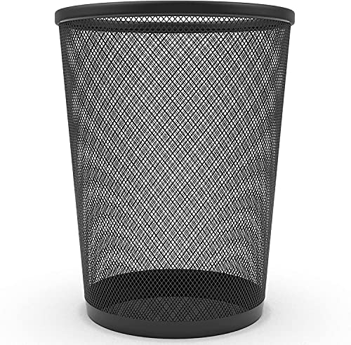Zuvo Abfalleimer aus Drahtgeflecht, schwarzer Metalldraht, Mülleimer für Büro, Zuhause, Schlafzimmer, Höhe 25,7 cm, Breite 25,4 cm, 16 Liter, Schwarz Zuvo Abfalleimer aus Drahtgeflecht, schwarzer Metalldraht, Mülleimer für Büro, Zuhause, Schlafzimmer, Höhe 25,7 cm, Breite 25,4 cm, 16 Liter, Schwarz von Zuvo
