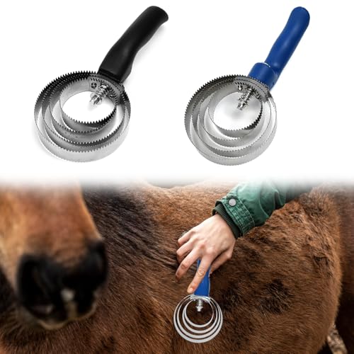 Zuxbolf 2 STK Spiralstriegel 4 Ringe Striegel Pferdebürste Metallstriegel Federstriegel Doppelseitiger Striegel Kuhstriegel Edelstahl Pferdeschaber zum Reinigung grober Schmutz für Pferde,Schafe,Kühe Zuxbolf 2 STK Spiralstriegel 4 Ringe Striegel Pferdebürste Metallstriegel Federstriegel Doppelseitiger Striegel Kuhstriegel Edelstahl Pferdeschaber zum Reinigung grober Schmutz für Pferde,Schafe,Kühe von Zuxbolf