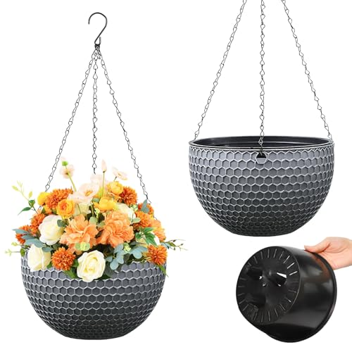 Zuxbolf 2 Stück Pot Blumenampel Außen 21cm Durchmesser Selbstbewässerung Hängende Blumentöpfe mit Rostfrei Ketten Kunststoff Pflanzampel Hängetopf Hängeampeln für Innen Außen Decken Pflanzen Blume Zuxbolf 2 Stück Pot Blumenampel Außen 21cm Durchmesser Selbstbewässerung Hängende Blumentöpfe mit Rostfrei Ketten Kunststoff Pflanzampel Hängetopf Hängeampeln für Innen Außen Decken Pflanzen Blume von Zuxbolf