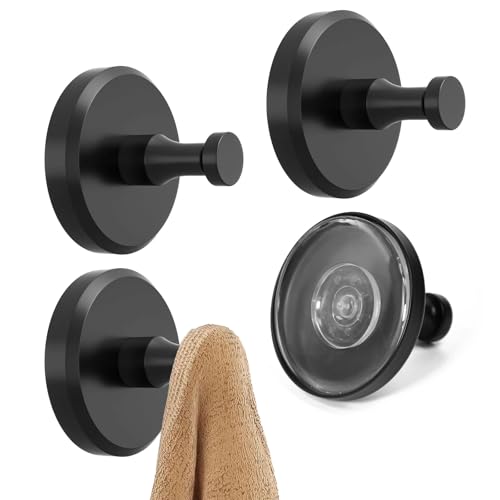 Zuxbolf 4 Stück Saugnapf Haken Badezimmer Handtuchhaken ohne Bohren Saugnapfhaken Edelstahl Schwarz Saugnäpfe mit Haken Saughaken Extra Stark Bademantelhaken Kleiderhaken für Küche Bad und Haushalt Zuxbolf 4 Stück Saugnapf Haken Badezimmer Handtuchhaken ohne Bohren Saugnapfhaken Edelstahl Schwarz Saugnäpfe mit Haken Saughaken Extra Stark Bademantelhaken Kleiderhaken für Küche Bad und Haushalt von Zuxbolf