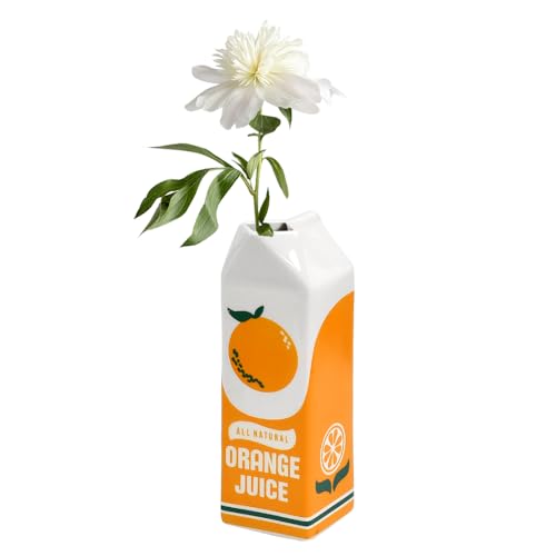 Zuxbolf Blumenvase Vintage Orange Juice Vase 22cm Dekorative Keramikvase Modern Blumen Vase Orangensaft Glasvase Trockenblumen Deko Wohnzimmer Dekovasen für Zuhause, Küche, Büro, Tischdeko Zuxbolf Blumenvase Vintage Orange Juice Vase 22cm Dekorative Keramikvase Modern Blumen Vase Orangensaft Glasvase Trockenblumen Deko Wohnzimmer Dekovasen für Zuhause, Küche, Büro, Tischdeko von Zuxbolf