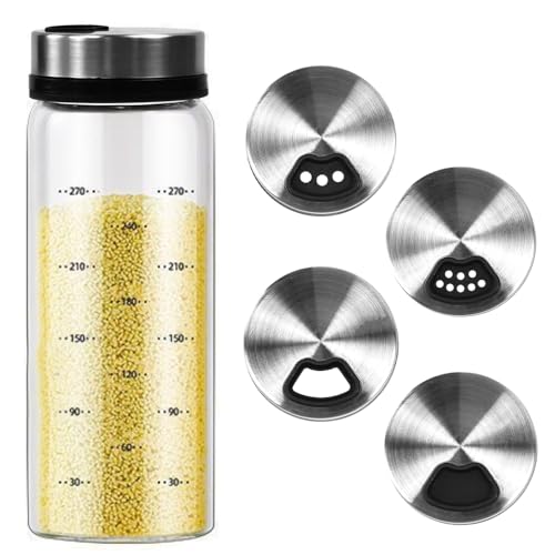 Zuxbolf Gewürzgläser mit Drehdeckel 300ml Gewürzdosen Borosilikatglas Gewürzstreuer 3 Drehbare Gewürzlöcher Salzstreuer Gewürzbehälter Streudose Gewürze Spice Jars für Küche Esszimmer Grill im Freien Zuxbolf Gewürzgläser mit Drehdeckel 300ml Gewürzdosen Borosilikatglas Gewürzstreuer 3 Drehbare Gewürzlöcher Salzstreuer Gewürzbehälter Streudose Gewürze Spice Jars für Küche Esszimmer Grill im Freien von Zuxbolf