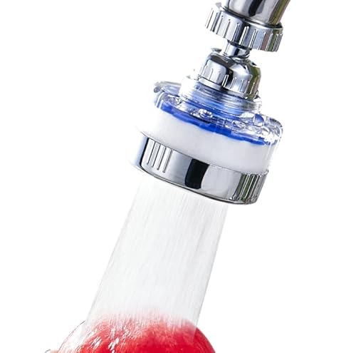 Zuxbolf Wasserfilter Wasserhahn 360°Drehbar Wasserhahnfilter mit 8 Filtereinheiten & Universaladapter Wasserhahnaufsatz Schwenkbar Wasserhahnverlängerung Wasserhahnbelüfter für Küche Bad Waschbecken von Zuxbolf