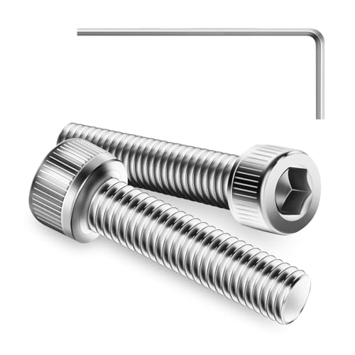Zuyya 120 Stück M3 x 20 mm Schrauben, Zylinderschrauben mit Innensechskant, Zylinderkopfschrauben, Edelstahl A2 V2A, Vollgewinde, Edelstahlschrauben mit Innensechskantschlüssel von Zuyya