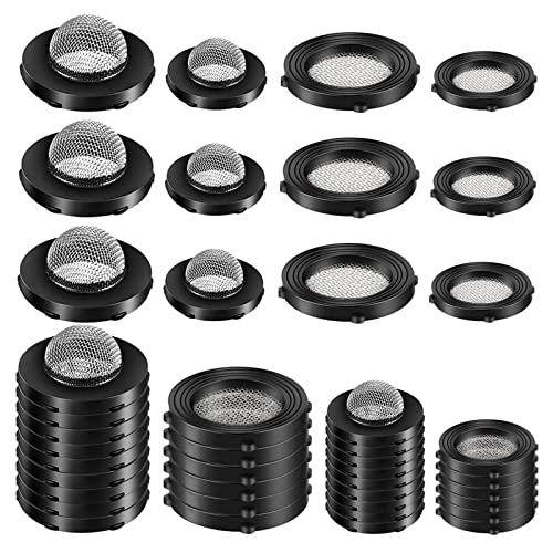 Zuzer 60PCS Duschkopf Dichtung Sieb O Ring Duschkopf Dichtungsring Dichtung O Ring Gummi Unterlegscheiben Filternetz Duschkopf Dichtung für 1/2 Zoll 3/4 Zoll Dusch Brausekopf von Zuzer