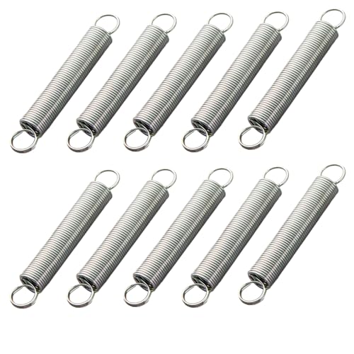 Zuzer Zugfedern mit Haken 10PCS Zugfeder Doppelhaken Spannfeder Edelstahl Zugfedern Spannfedern mit Haken (1x10x100mm) von Zuzer