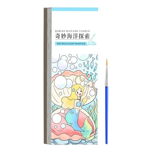 Aquarell-Malbuch, Aquarell-Malbuch | Wassermalbuch | Malbuch für Wasserfarben, Malbücher mit Wasser, dickes Papier, Kunst und Handwerk von Zvn Zojne