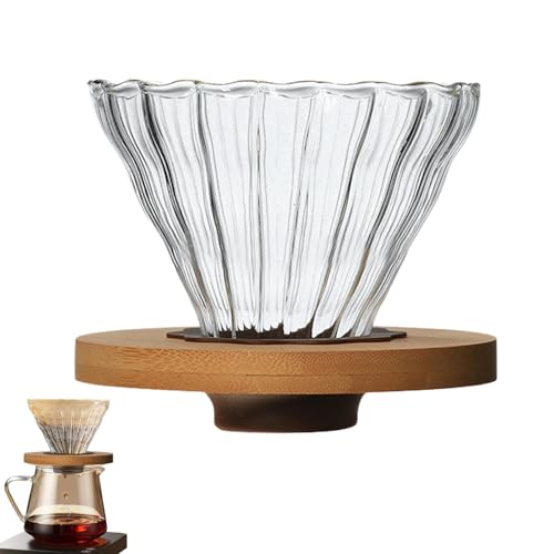 Auf einen Kaffee-Tropfer gießen – transparentes Glas auf einen Kaffeekegel gießen | Manuelles Teesieb für eine Tasse, mit Halterung übergießen | wiederverwendbarer Kaffeetrichter, Filterbecher für von Zvn Zojne