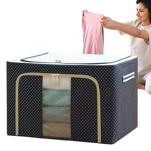 Aufbewahrungstasche für Kleidung – zusammenklappbare Schrank-Organizer, 24 l | Aufbewahrungstasche für Kleidung mit großem Fassungsvermögen mit robustem Reißverschluss und transparentem Fenster | Sa von Zvn Zojne