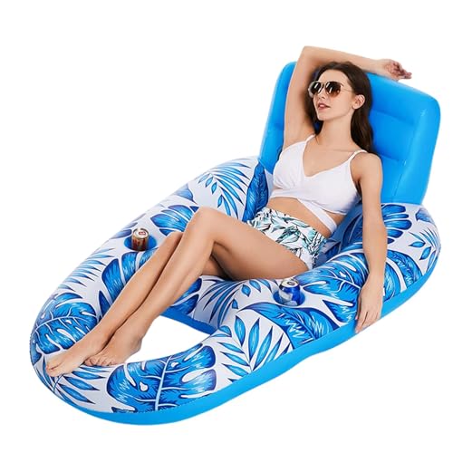 Aufblasbarer Liegestuhlschwimmer, Schwimmstuhl, neigbare Poolschwimmer, neigbares Floß, schwimmendes Bett, multifunktional, für Party im Garten, im Garten, auf der Pla von Zvn Zojne