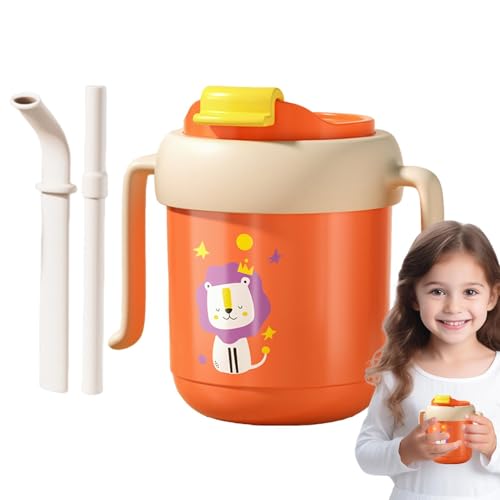 Auslaufsicherer Becher mit Griffen, Seniorenbecher mit Strohhalm | 300 ml Altenpflegebecher | Seniorenpflege-Becher | Futterspender für Senioren, auslaufsicherer Becher mit Griffen, Konserat von Zvn Zojne
