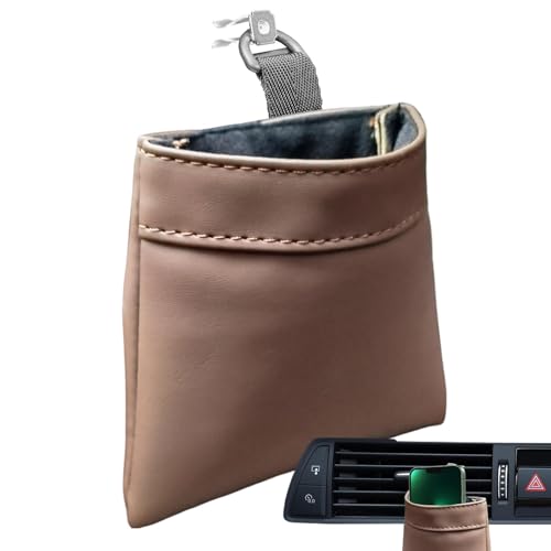 Auto Lüftungsschlitz-Aufbewahrungstasche, Auto-Organizer für Lüftungsschlitze | Auto Seitentaschen-Organizer aus Leder | Multifinti Auto Müllbeutel von Zvn Zojne