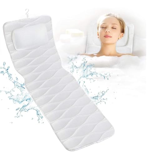 Badewannenkissen komplett – Whirlpool-Badematratze mit Kissen | Badewannenkissen Matte mit Aufbewahrungstasche | rutschfeste Badewannenkissen Matte | Atmungsaktives Badewannenkissen für Badewannenkissen komplett – Whirlpool-Badematratze mit Kissen | Badewannenkissen Matte mit Aufbewahrungstasche | rutschfeste Badewannenkissen Matte | Atmungsaktives Badewannenkissen für von Zvn Zojne
