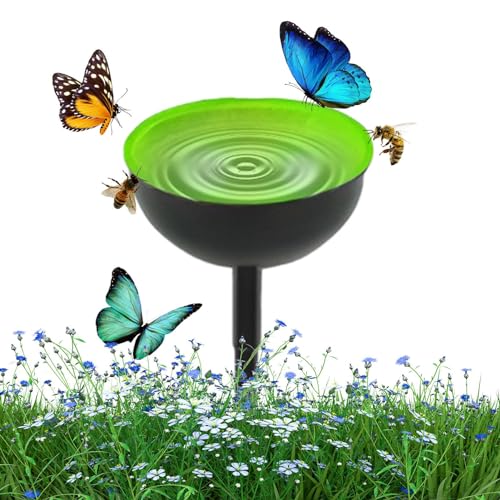 Bienen Tränke Bienen Tränke für Garten, Bienen Futterspender stehend mit Metallpfähle Gartenstecker Metall für Garten Dekoration Outdoor Bienen Futterspender von Zvn Zojne