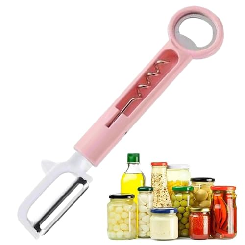 Bierflaschenöffner – Tragbarer Bieröffner | Kleiner Korkflaschenöffner mit Schäler | Multifunktionaler Gemüseschäler | Bierdosenöffner für Familientreffen, Picknick von Zvn Zojne