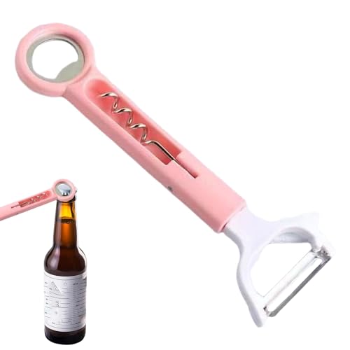 Bierflaschenöffner – Tragbarer Bieröffner | Kleiner Korkflaschenöffner mit Schäler | Multifunktionaler Gemüseschäler | Bierdosenöffner für Familientreffen, Picknick von Zvn Zojne
