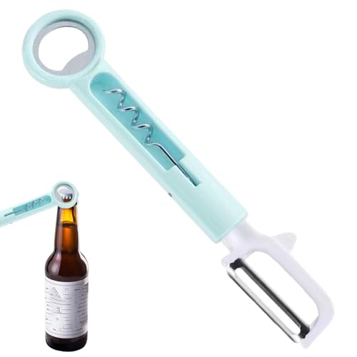 Bierflaschenöffner – Tragbarer Bieröffner | Kleiner Korkflaschenöffner mit Schäler | Multifunktionaler Gemüseschäler | Bierdosenöffner für Familientreffen, Picknick von Zvn Zojne