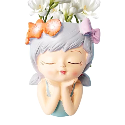 Blumenkasten für Feen, Blumenkasten für Mädchen, Blumenkasten mit Blumengesicht für Mädchen, niedliche Töpfe mit Ablauflöchern, Blumenkopf für Mädchen, kleines R Blumenkasten für Feen, Blumenkasten für Mädchen, Blumenkasten mit Blumengesicht für Mädchen, niedliche Töpfe mit Ablauflöchern, Blumenkopf für Mädchen, kleines R von Zvn Zojne