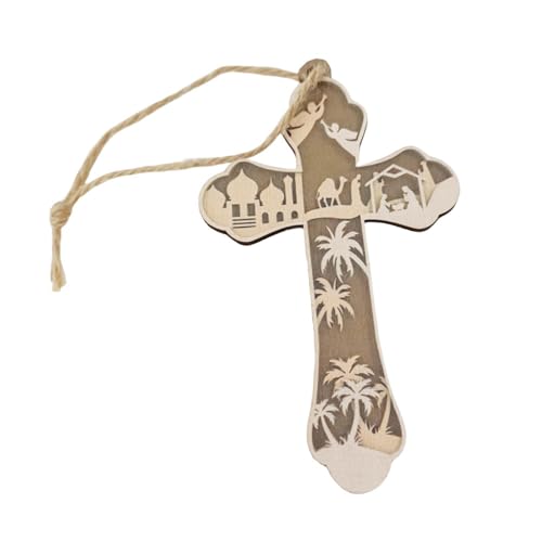 Christliche Weihnachtsdekoration, Weihnachtsdekoration der Geburt Jesus, 2D, Christbaum-Dekoration aus Holz, kreative christliche Weihnachtsdekoration, Krippen-Ornamente für Zuhause Christliche Weihnachtsdekoration, Weihnachtsdekoration der Geburt Jesus, 2D, Christbaum-Dekoration aus Holz, kreative christliche Weihnachtsdekoration, Krippen-Ornamente für Zuhause von Zvn Zojne
