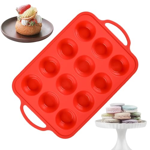 Cupcake-Form aus Silikon, Cupcake-Formen aus Silikon zum Backen – Antihaft-Silikon-Keksschokoladenform für 12 Tassen, wiederverwendbare Backform in Lebensmittelqualität von Zvn Zojne