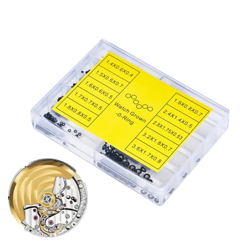 Dichtungsscheiben für Uhren, aus Gummi, für O-Ring, 500 Stück | hitzebeständige Dichtscheibe mit 10 Gummiseilen | Reparaturzubehör R Dichtungsscheiben für Uhren, aus Gummi, für O-Ring, 500 Stück | hitzebeständige Dichtscheibe mit 10 Gummiseilen | Reparaturzubehör R von Zvn Zojne