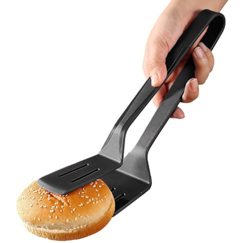 Doppelwender, 2-in-1-Spatelzange, zum Wenden, Grillzange aus Silikon, 11 Zoll, vielseitiger Fischzangenspatel für Brotbackzange, Frittierzange, Salatzange von Zvn Zojne