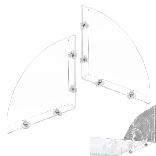 Duschspritzschutz – 2 Wasserschutz für Duschecke | Duschwasserschutz aus Acryl mit Saugnäpfen | Transparenter Spritzschutz P von Zvn Zojne