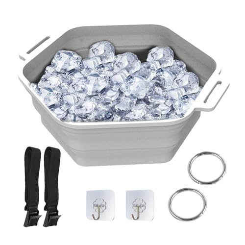 Eisbaddusche Eisdusche Zubehör Eisdusche Wasserkühler Silikon Wasserkühler Silikon Wasserkühler Eisbad Kühler Faltbar Eisdusche Kühlen von Zvn Zojne