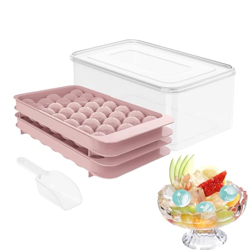 Eiswürfelkugeln – Eiskugelformen für Gefrierschrank | Eiskugelform mit 66 Gittern mit Löffel | Wiederverwendbare Eiswürfelschalen mit Deckel und Aufbewahrung, Form für Eiswürfel Eiswürfelkugeln – Eiskugelformen für Gefrierschrank | Eiskugelform mit 66 Gittern mit Löffel | Wiederverwendbare Eiswürfelschalen mit Deckel und Aufbewahrung, Form für Eiswürfel von Zvn Zojne