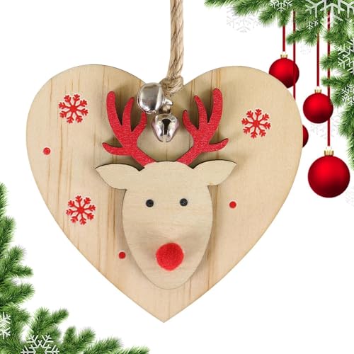 Elchornamente für Weihnachtsbaum, Elch-Weihnachtsornamente aus Holz, Ornamente des Weihnachtsmanns für Weihnachtsbaum mit Glocken – Ornamente für den Winterurlaub von Rentieren aus Holz Elchornamente für Weihnachtsbaum, Elch-Weihnachtsornamente aus Holz, Ornamente des Weihnachtsmanns für Weihnachtsbaum mit Glocken – Ornamente für den Winterurlaub von Rentieren aus Holz von Zvn Zojne