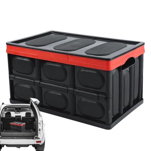 Faltbare Aufbewahrungsbox, Aufbewahrungsbehälter mit Deckel, 30L stapelbarer Outdoor-Campingaufbewahrungsbehälter, multifunktionaler Auto-Unordnungs-Organizer, Aufbewahrungsbox von Zvn Zojne