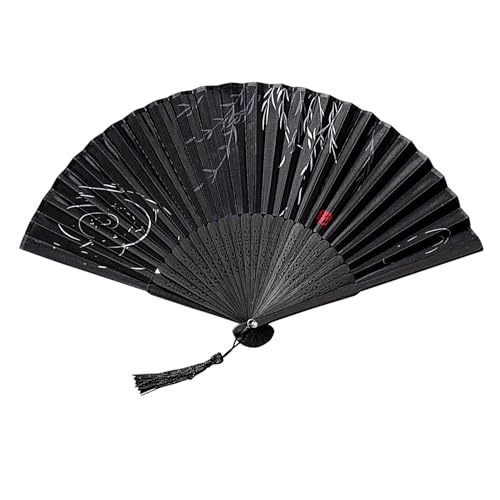 Faltbarer Papierfächer im alten Stil, chinesischer Stil, faltbarer Handfächer im chinesischen Stil - Papierfächer - Klassische Fan-Dekoration für Cosplay-Zusammenkünfte, Wohnzimmer, Zuhause von Zvn Zojne