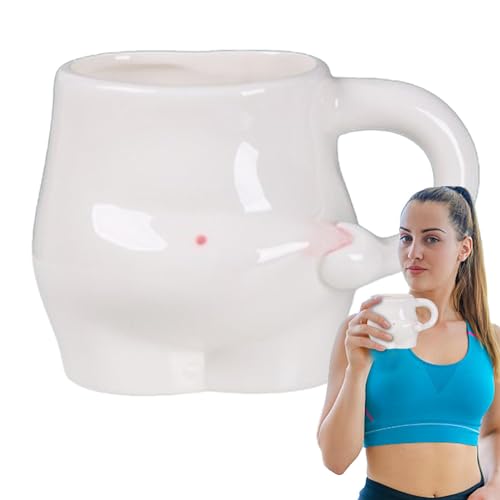 Fat Belly Frühstückstasse, Kaffeetasse Fat Belly - Lustige Kaffeetasse kneift den großen Bauch - Süße Keramiktasse, handgefertigte Frühstückstasse, Behälter Wasserbecher d von Zvn Zojne