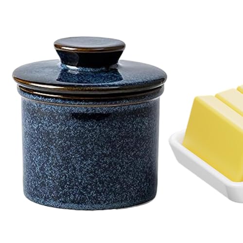 Französischer Butterbehälter, Theken-Buttertopf, Keramiktopf für Butteraufstriche, dekorativ, wasserdicht, Buttertopf aus Keramik, zur Dekoration von Haus und Küche von Zvn Zojne
