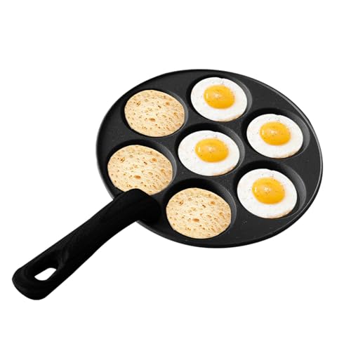 Frühstückspfanne – Omelettpfanne aus Aluminium | Omelette-Pfanne für Frühstück mit 7 Formen mit Griff | Omelett-Bratmaschine mit Antihaftbeschichtung, Bratpfanne, Eierpfanne Po von Zvn Zojne
