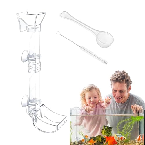 Futterröhre für Garnelen – Futterschale für Garnelen aus Glas | transparentes Tablett für Garnelenfutter für Aquarium | Futterröhre für Fische von Zvn Zojne