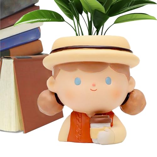 Gesichtständer, Blumenkasten für das Gesicht, Blumenvase aus Kunstharz in Kinderform, dekorative Vase für Haus, Terrasse, Rasen, Garten, kleiner Behälter für drinnen und draußen, Po von Zvn Zojne