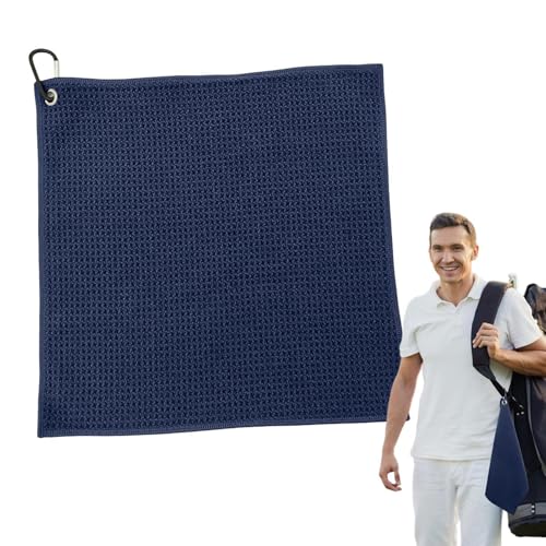 Golf-Handtuch – Mikrofaser-Golf-Handtuch | Golf-Handtuch mit geprägtem Motiv mit Karabiner | kleine tragbare Golf-Handtücher für Golftaschen für Herren, beseitigen von Zvn Zojne