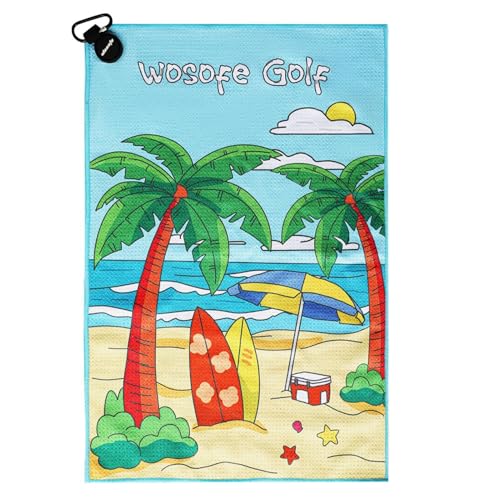 Golf-Handtuchmagnet, Golf-Handtuch mit Magnet, magnetisches Golf-Reinigungstuch, lustiges Motiv, Golf-Handtuch mit geprägtem Muster, Golf-Handtuch mit Karabinerhaken für von Zvn Zojne