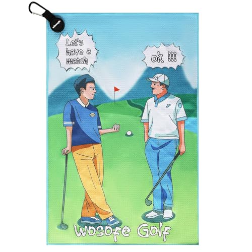 Golf-Handtücher für Herren, magnetisches Golfhandtuch, magnetisches Golfball-Handtuch | Golf-Trainingshandtuch mit lustigem Motiv, geprägtes Golfwaschhandtuch inkl von Zvn Zojne