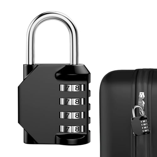 Gym Lock – Zahlenschloss mit 4 Ziffern | zurücksetzbares Zahlenschloss für den Außenbereich | Zahlenschloss für Schließfächer im Fitnessstudio | Kombinationsschloss von Zvn Zojne