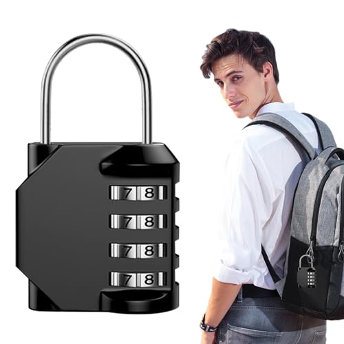 Gym Lock – Zahlenschloss mit 4 Ziffern | zurücksetzbares Zahlenschloss für den Außenbereich | Zahlenschloss für Schließfächer im Fitnessstudio | Kombinationsschloss von Zvn Zojne