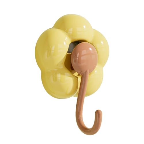 Haken mit Saugnäpfen, Haken mit Saugnäpfen – Haken mit Saugnapf für Badezimmer, Cartoon, Haken für Badezimmer in Blumenform, Saugnapf-Kleiderbügel für Wandfliesen von Zvn Zojne