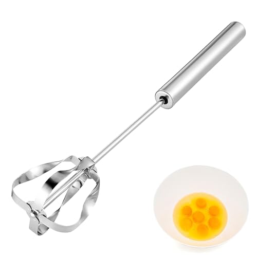 Halbautomatischer Schneebesen, Edelstahl-Schneebesen-Mixer, Handdrehschneebesen, einfach zu bedienender manueller Handmixer und Kolben-Schneebesen, halbautomatischer Eierschlägel zum Mischen, Schlagen von Zvn Zojne